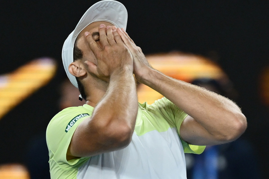 Aleskandar Vukic celebrates his second-round win at AO 2025
